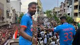 Hardik Pandya Given Grand Welcome In Vadodara Post T20 World Cup Win, Takes Part In Massive Roadshow - WATCH