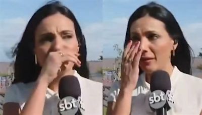 Ao vivo, repórter chora e desabafa após ser acusada de promover ‘fake news’ no SBT