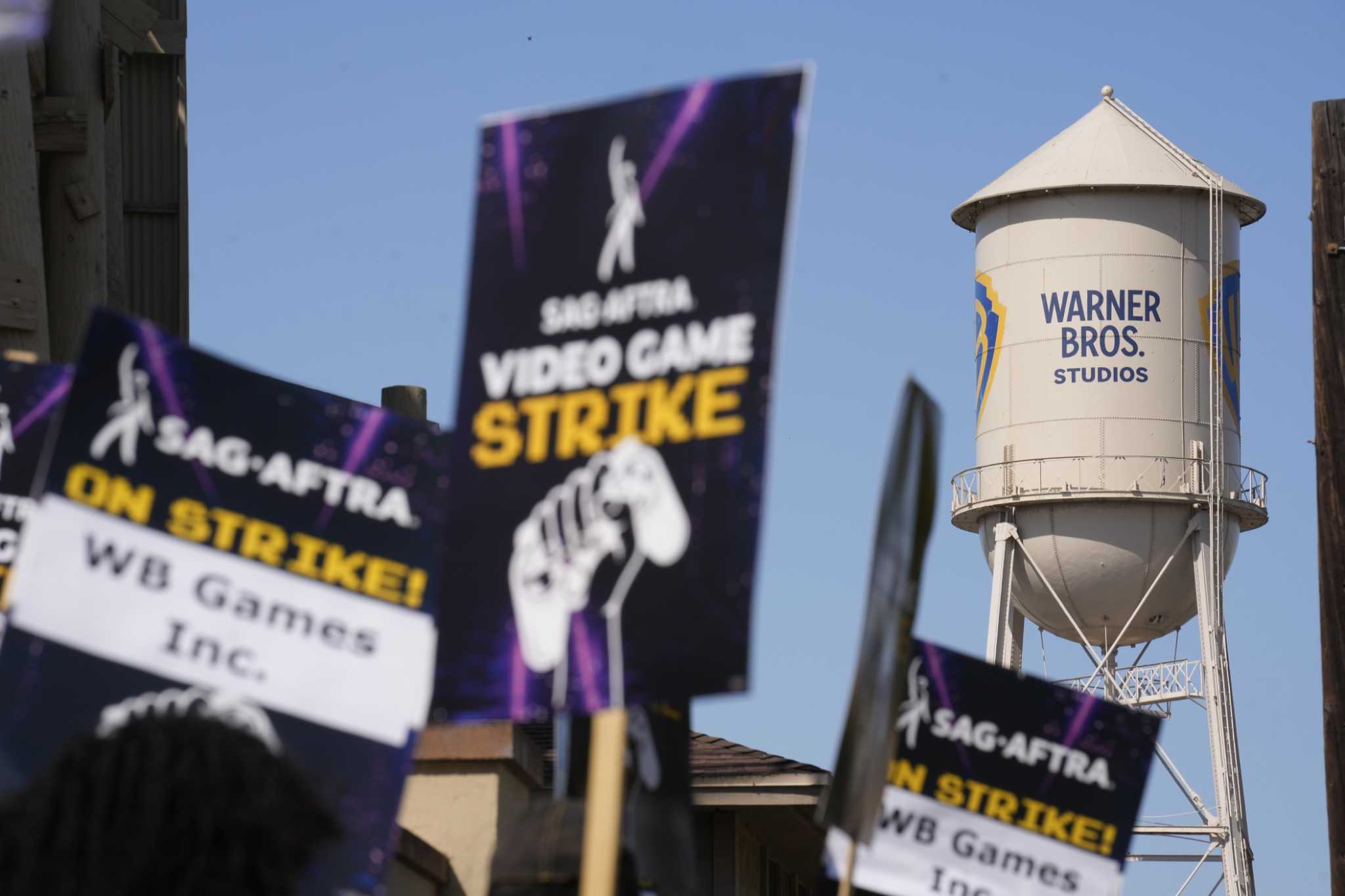 Video game performers protest unregulated AI use at Warner Bros. Studios