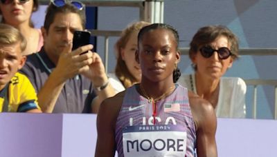 Trying to stay focused on tomorrow : Jasmine Moore mames triple jump final