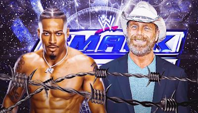 Carmelo Hayes celebrates his relationship with Shawn Michaels after being drafted to SmackDown