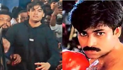 Pawan Kalyan's fans go berserk as his son Akira Nandan gets clicked at the theaters for Thammudu’s re-release