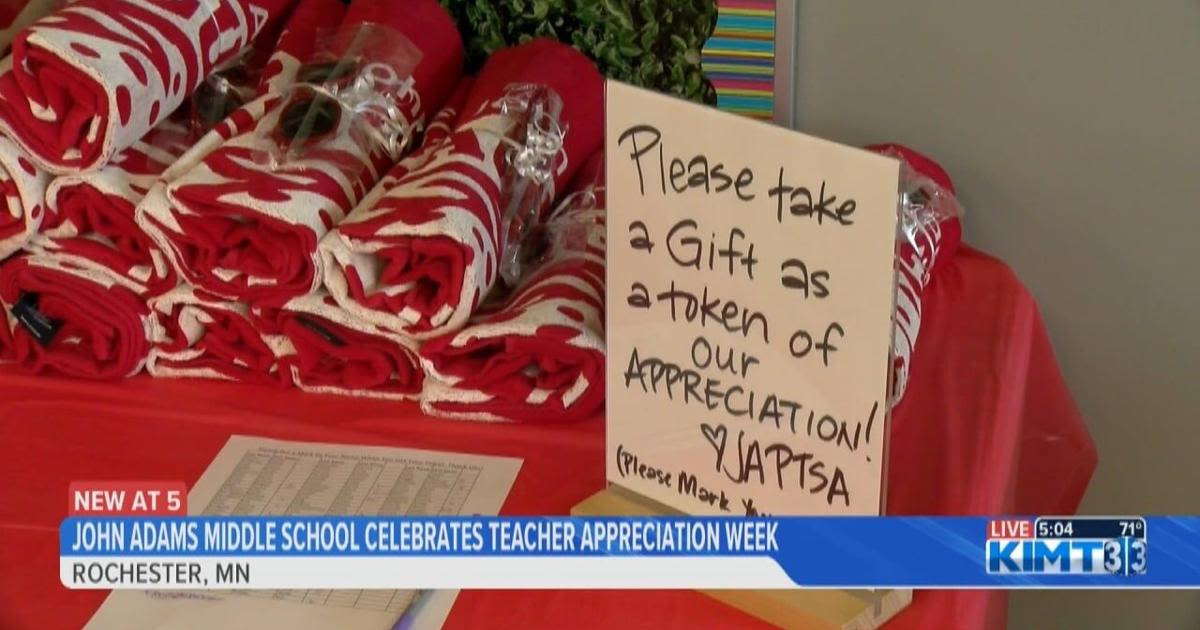 John Adams Middle School shares celebration plans for Teacher Appreciation Week