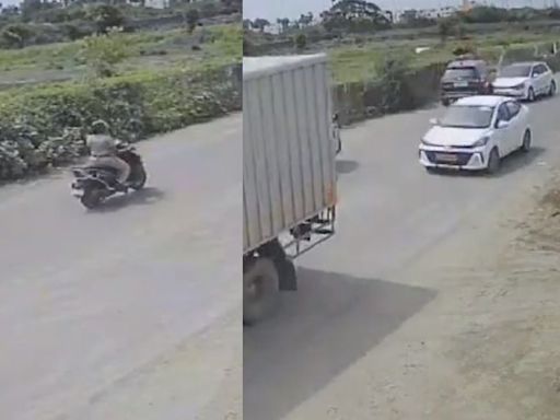 Video: Woman Cop Sent Flying Into Air After Speeding Car Hits Scooty In Chennai