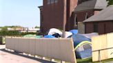 Homeless tents moved to St. Edward's Church spark concern among neighbors | ABC6