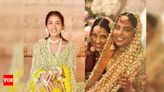 Radhika Merchant follows Ambani tradition of phool dupatta: Isha Ambani, Shloka Mehta also wore the floral accessory for their weddings | - Times of India