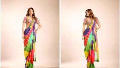 The Colours Of The Festive Season Was Added By Shilpa Shetty In This Vibrant Saree