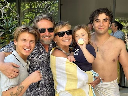 Sharon Stone Shares Adorable Photos With Godson Cosmo For 4th Of July; See HERE