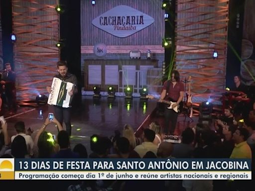 Santo Antônio de Jacobina terá shows de Amado Batista, Thiago Aquino e Raí Saia Rodada; cidade terá 13 dias de festa