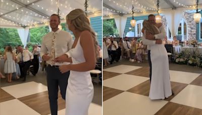 Sister surprises big brother with a sibling dance at her wedding: 'Not a dry eye'