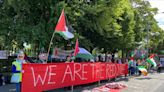 Gaza protest at American Chamber lunch in Dublin