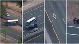 ¡Caos en el freeway! Hombre roba camión de Amazon en California y provoca accidentes