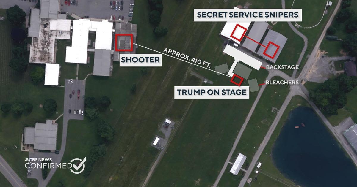 Maps show location of Trump, gunman, law enforcement snipers at Pennsylvania rally shooting