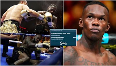 Israel Adesanya loses huge sum after Deontay Wilder's brutal knockout defeat