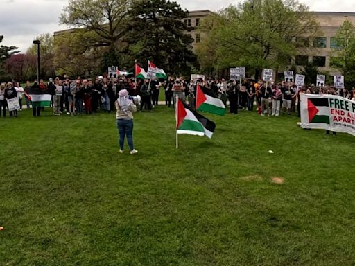 Demonstrators protest at Iowa State University amid nationwide Palestine protests