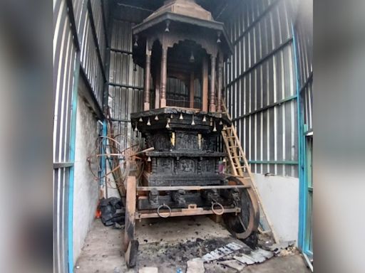 Temple chariot set on fire in Andhra Pradesh, one arrested