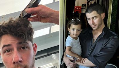 Nick Jonas Reveals Newly Shaved Head in Cute Picture with Daughter Malti in Dublin