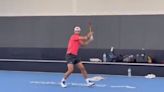 Rafael Nadal volvió a entrenarse con miras al Abierto de Australia 2024