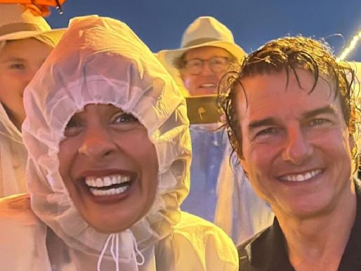 ...Paris Olympics 2024; Today Show Host Is All Smiles In Wet Poncho For Picture With Mission Impossible Actor