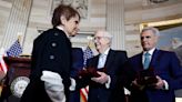 Family Members Refuse To Shake Hands Of Mitch McConnell, Kevin McCarthy At Ceremony Honoring Police Officers Who Defended...
