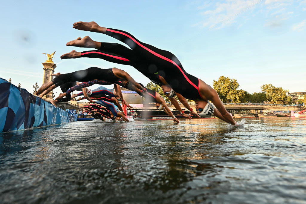 Marathon Swimming Held At Olympics Amid Concerns Over Seine