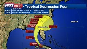 Tracking the Tropics: Tropical Depression 4 approaches with potential heavy rainstorms, hazards