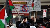 Gaza protestors picket outside of Met Gala 2024