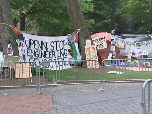 Petition calls for Penn protest encampment to be shut down; man charged with spraying "stink spray" on tents