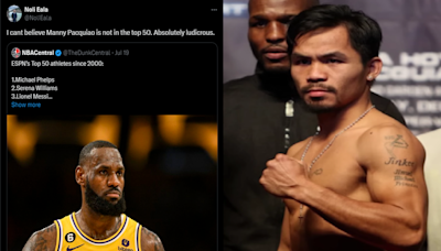 ESPN’s ranking of top 100 athletes draws backlash for Pacquiao's low placement