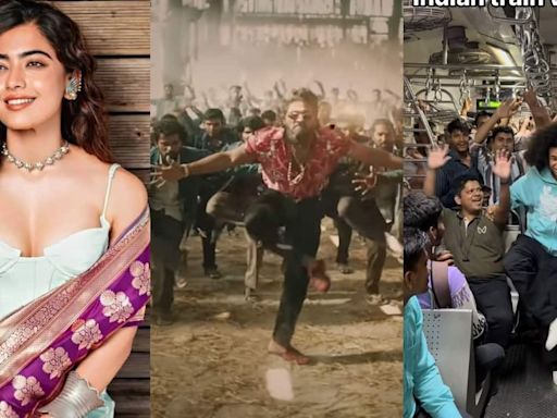 Rashmika Mandana gets mesmerised by a dancer who performs signature step of 'Pushpa 2' in Mumbai local train, watch video