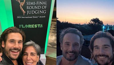 Nicolas Prattes compartilha fotos ao lado de Gloria Pires e Rodrigo Santoro em premiação