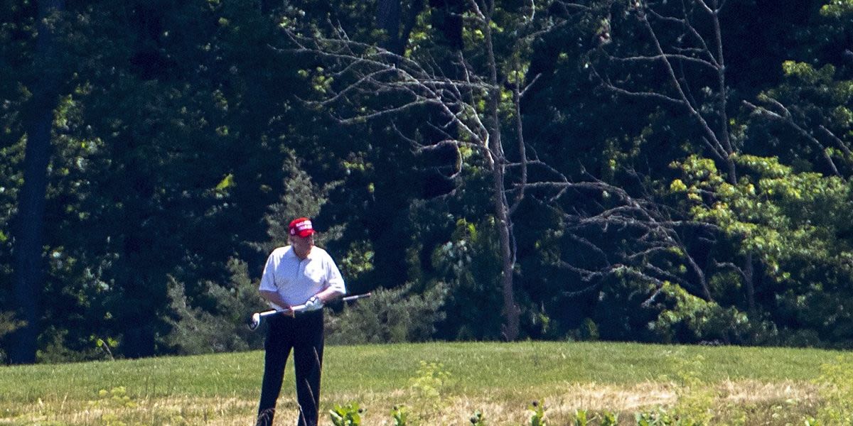 'Another public meltdown': Trump golf course press conference mocked before it even starts