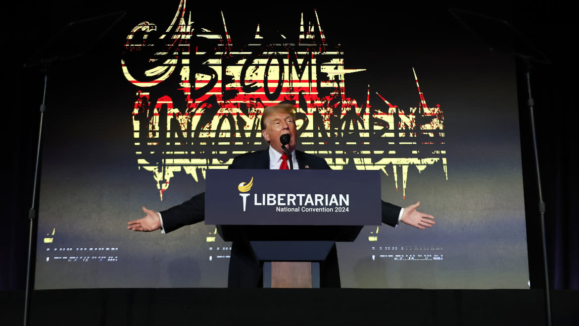‘Swamp Creature!’: Trump Gets Shouted Down as He Begs for Libertarian Nomination