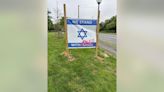 Synagogue's 'We Stand With Israel' sign vandalized overnight in Rockville