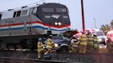 Train collides with vehicle in serious crash