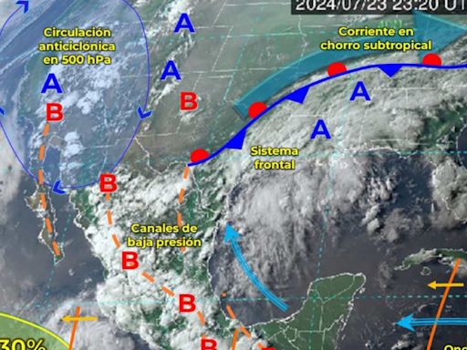 Clima en México este 24 de julio de 2024: Seguirán lluvias por monzón y onda tropical 13