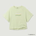 Hang Ten-女裝-純棉霓虹招牌印花短袖T恤-淺綠