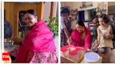 Devoleena Bhattacharjee shares glimpses of annual Satyanarayan Puja at home; later cuts a cake with husband Shahnawaz as she completes 13 years in the industry - Times of India