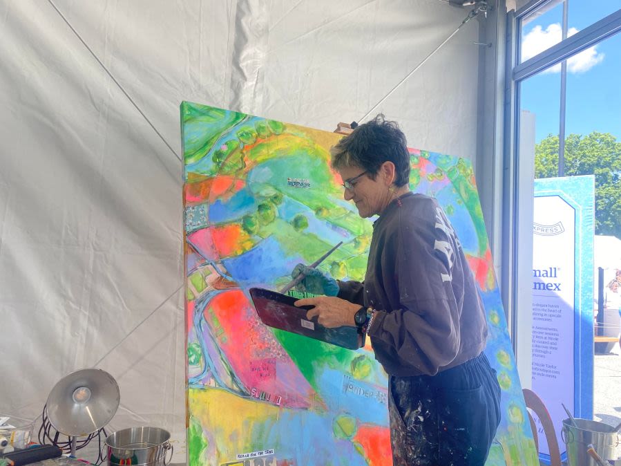 Lancaster County artist doing live painting at U.S. Women’s Open highlighting women’s health