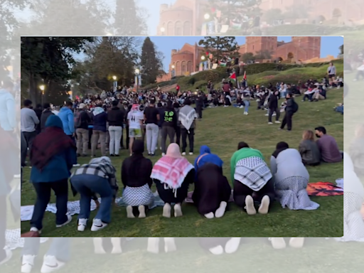 Fact Check: Viral Video Purports to Show Hundreds of Protesting UCLA Students Converting to Islam. Here's a Closer Look