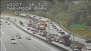 Pedestrian hit by car after possibly running into traffic on SR 520