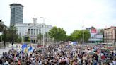 Barcelona residents protest against mass tourism