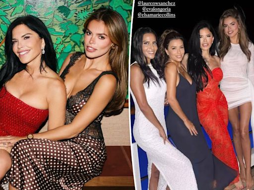 Lauren Sánchez is red-hot in lace dress for girls’ night with Eva Longoria and Brooks Nader in Italy