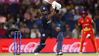 Aaron Jones, Andries Gous go big as USA beat Canada by seven wickets in T20 World Cup opener | Cricket News - Times of India