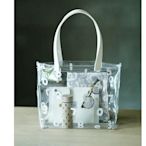 【MOMO全球購】清!日本sou數字防水透明沙灘手拎包手提袋文藝PVC