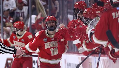 University of Denver men's hockey team win national championships against Boston College