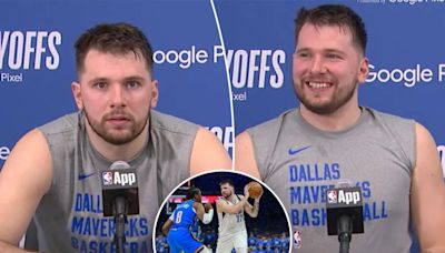 Luka Doncic press conference gets interrupted by apparent sex noises