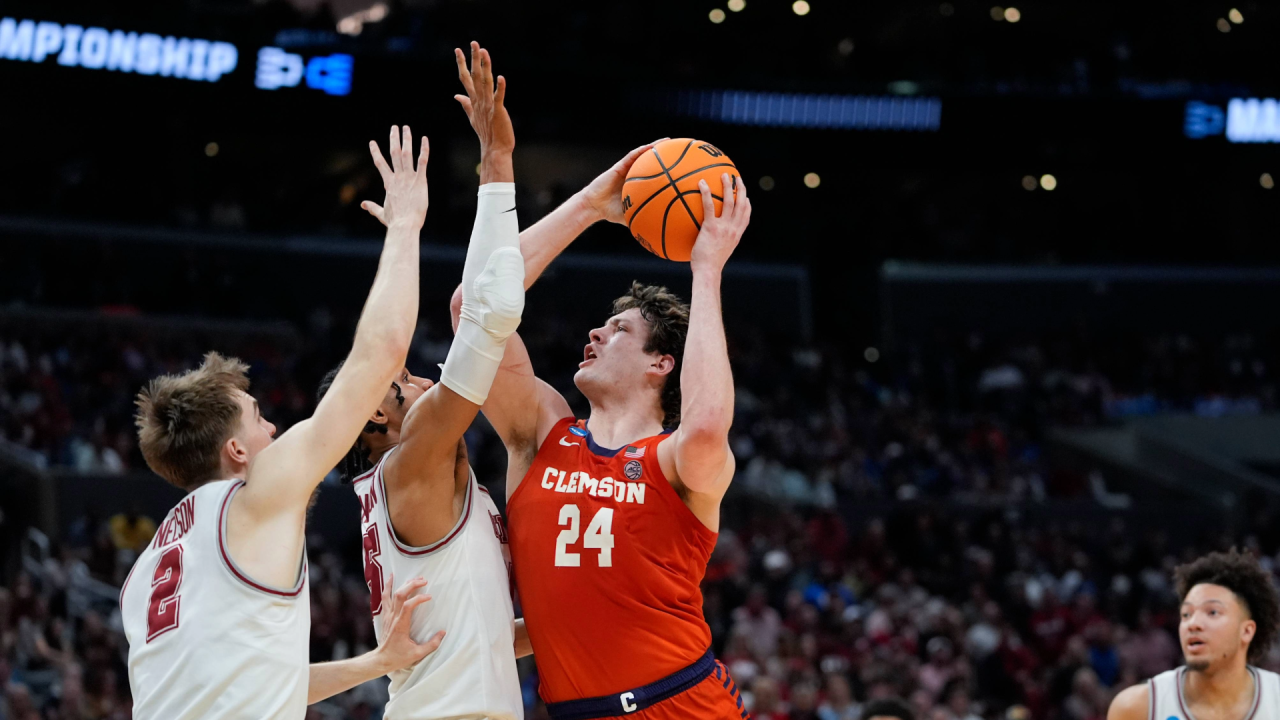 Clemson all-ACC center PJ Hall is entering NBA draft