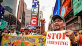 Hundreds of migrants protest in Times Square in protest of Biden’s border crackdown | amNewYork