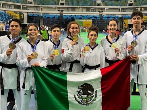 Selección mexicana de taekwondo se lleva 7 medallas en competencia internacional